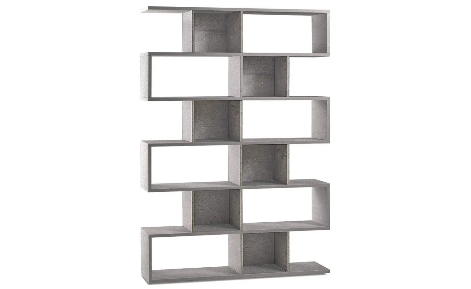 Book libreria a parete cemento h215 cm