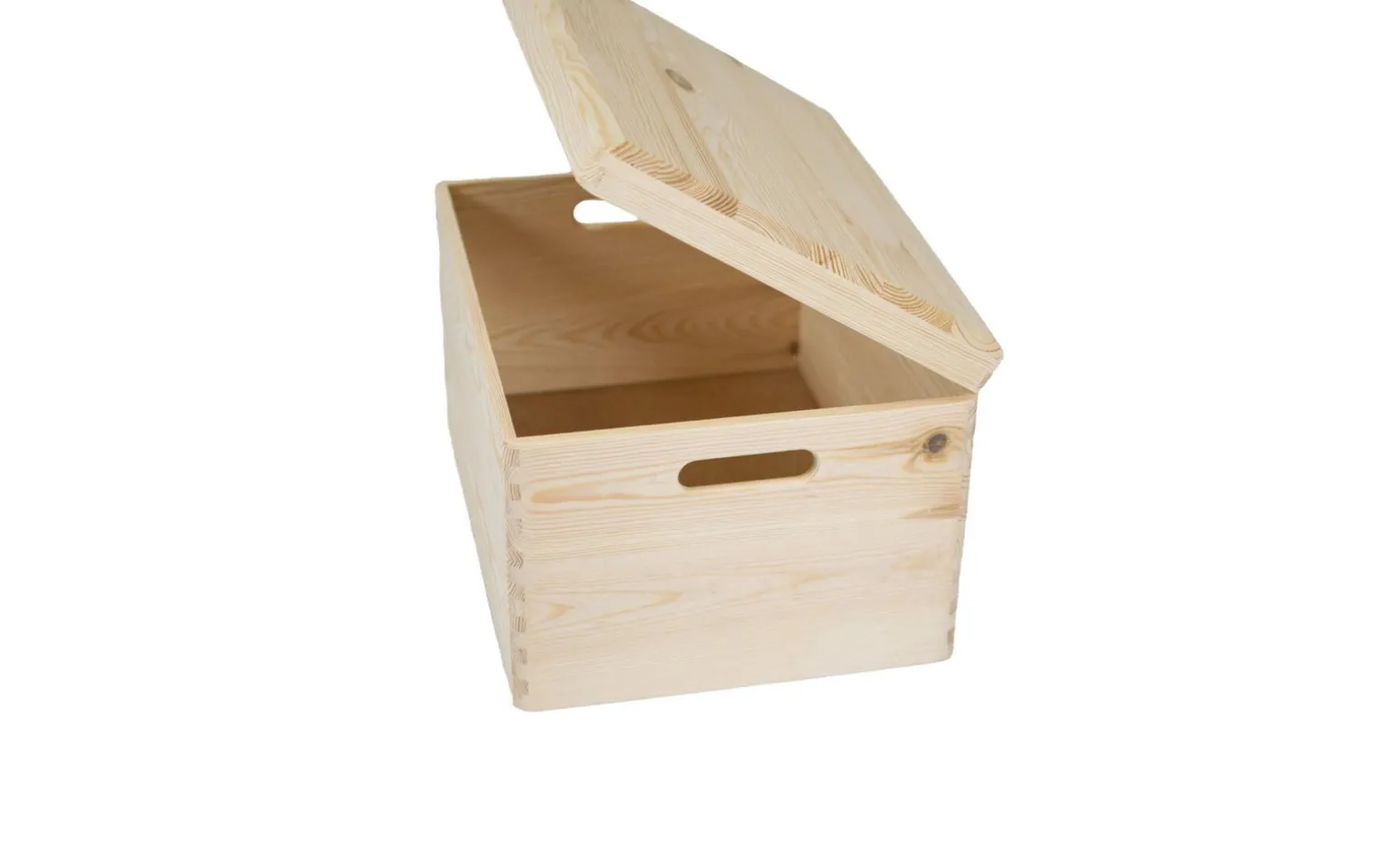 Box in legno di pino con fondo in HDF e coperchio – 40x30xH24 cm