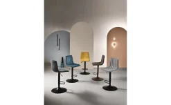 Brenta sgabello in tessuto grigio scuro