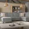 Brera divano componibile in tessuto grigio