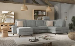 Brera divano componibile in tessuto grigio