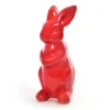 Bunny coniglio in resina rosso h40 cm