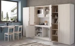 Cabrio cucina a scomparsa betulla