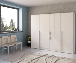 Cabrio cucina a scomparsa betulla con frigo con  2 armadi