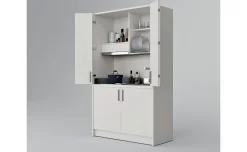 Cabrio cucina a scomparsa bianca con frigo