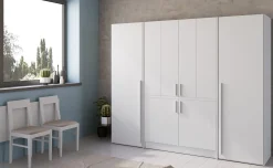 Cabrio cucina a scomparsa bianca senza frigo con 2 armadi