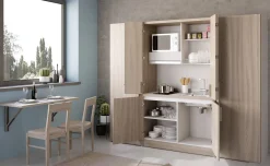 Cabrio cucina a scomparsa olmo senza frigo con 2 armadi