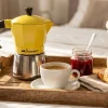 Caffettiera 3 tazze gialla in alluminio per induzione