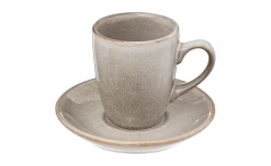 Callie tazzina in gres beige 90 ml con piattino