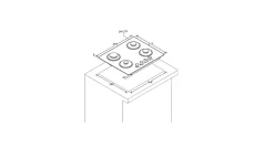 Candy Piano cottura a gas da 60cm CVG6BR4WTB