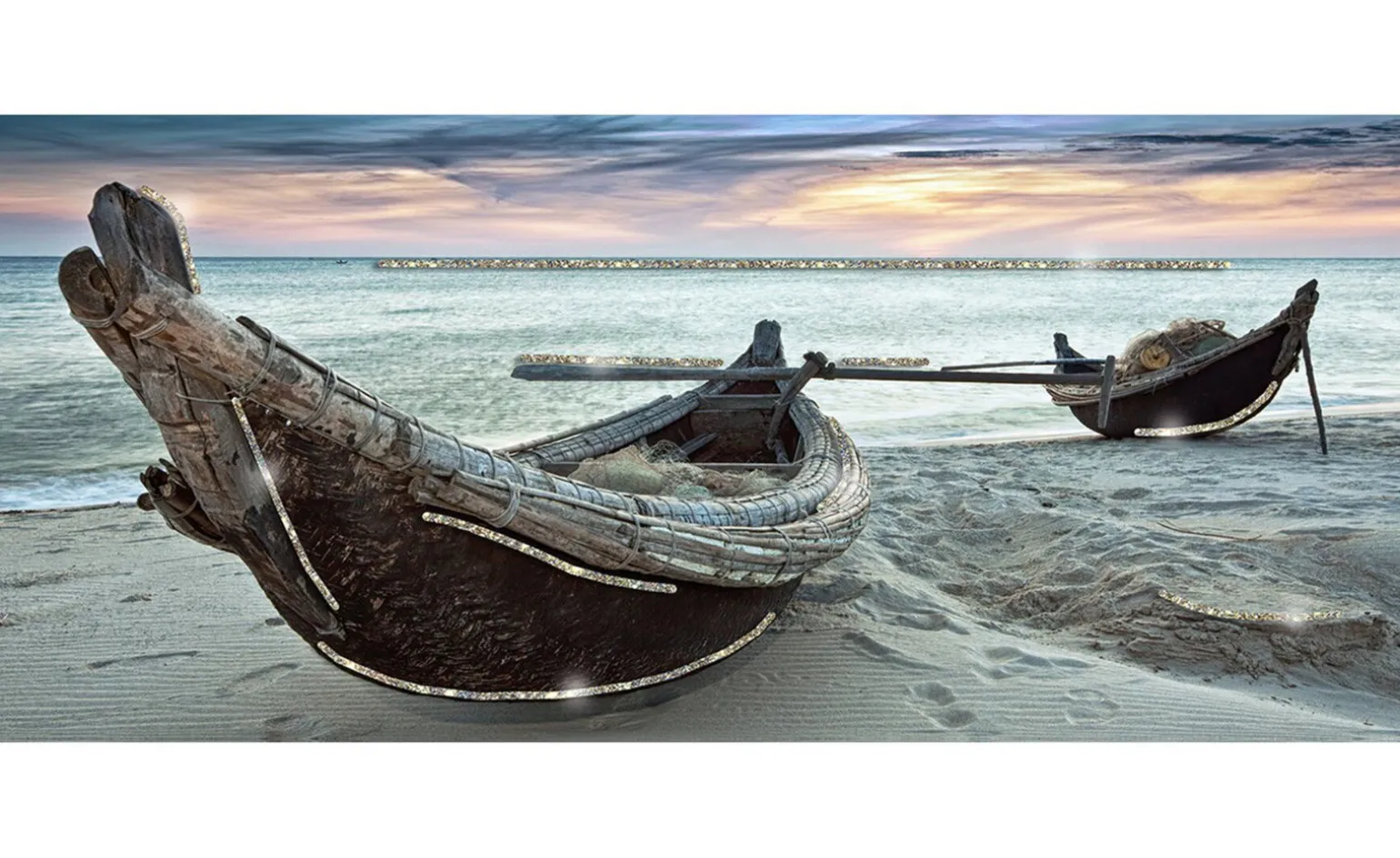 Canoe Brilliant canvas glitter 122x52 cm