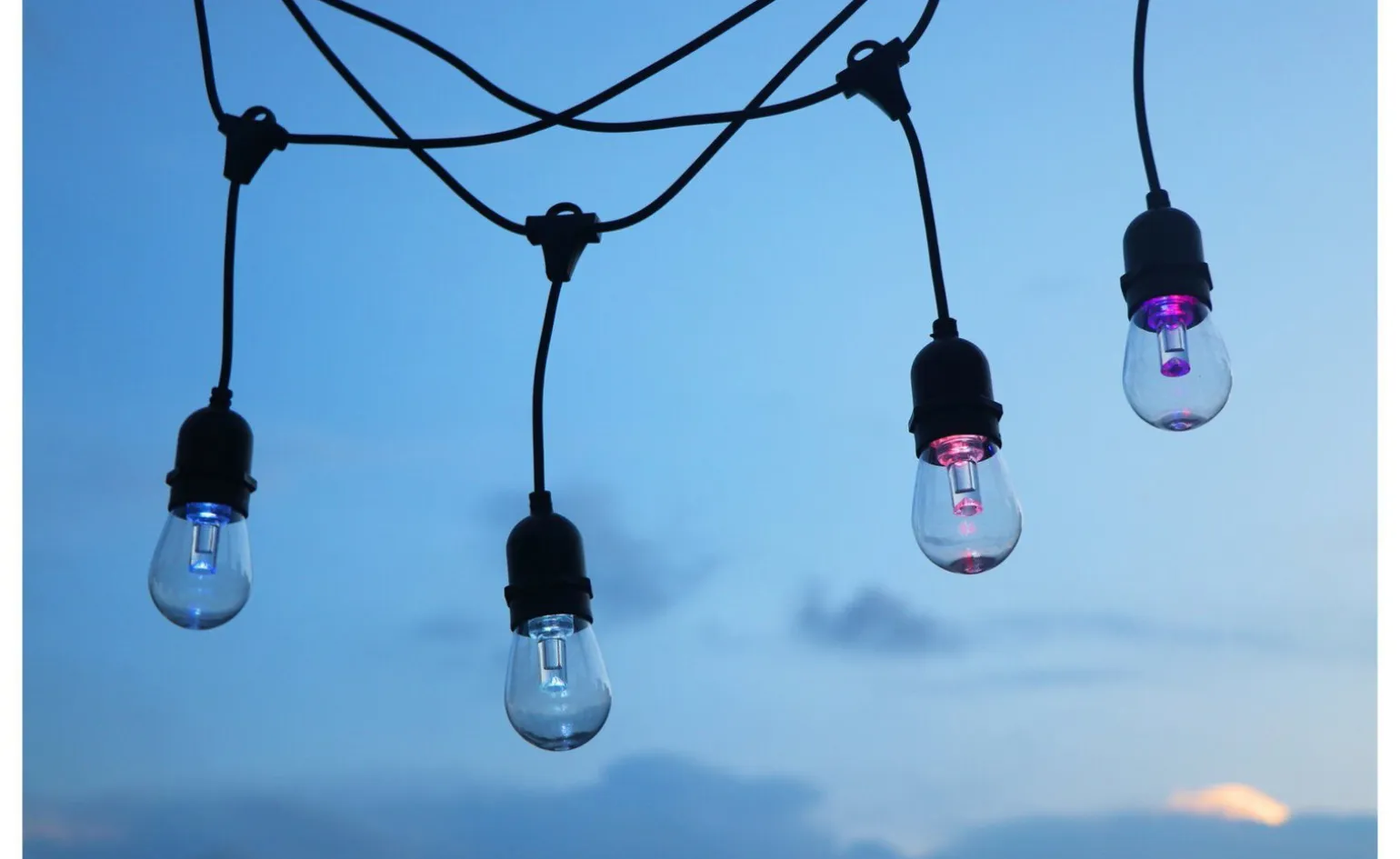 Catena luminosa 10 luci lunghezza 4,5 metri rgb