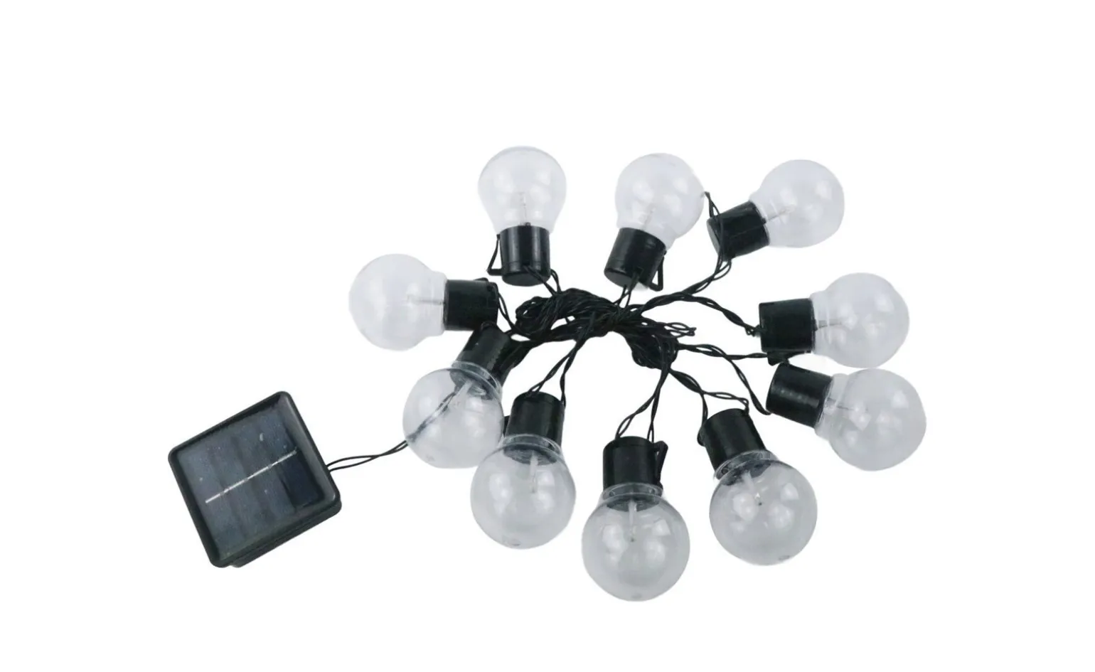 Catena luminosa solare 10 luci lunghezza 3,8 metri