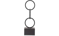 Cerchi decorazione tavolo in metallo nero h40 cm