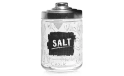 Cerve barattolo "Salt" con decorazione lavagna