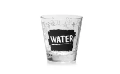 Cerve Nadia set 3 bicchieri acqua “Water” con decorazione lavagna