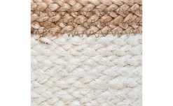 Cestino in juta bianco con bordo naturale Ø16 cm