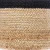 Cestino in juta naturale con bordo nero Ø19 cm
