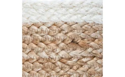 Cestino in juta naturale con bordo bianco Ø19 cm
