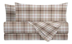 Chardonnay copripiumino singolo tartan ruggine