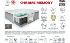 Charme Memory materasso una piazza e mezza 120x190cm