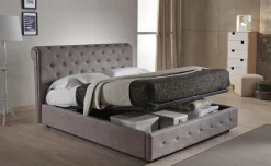 Chester letto matrimoniale contenitore tortora
