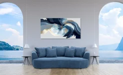 Chic divano megasofà blu