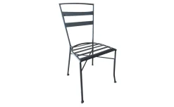 Cipro sedia in ferro nero 44x50 cm