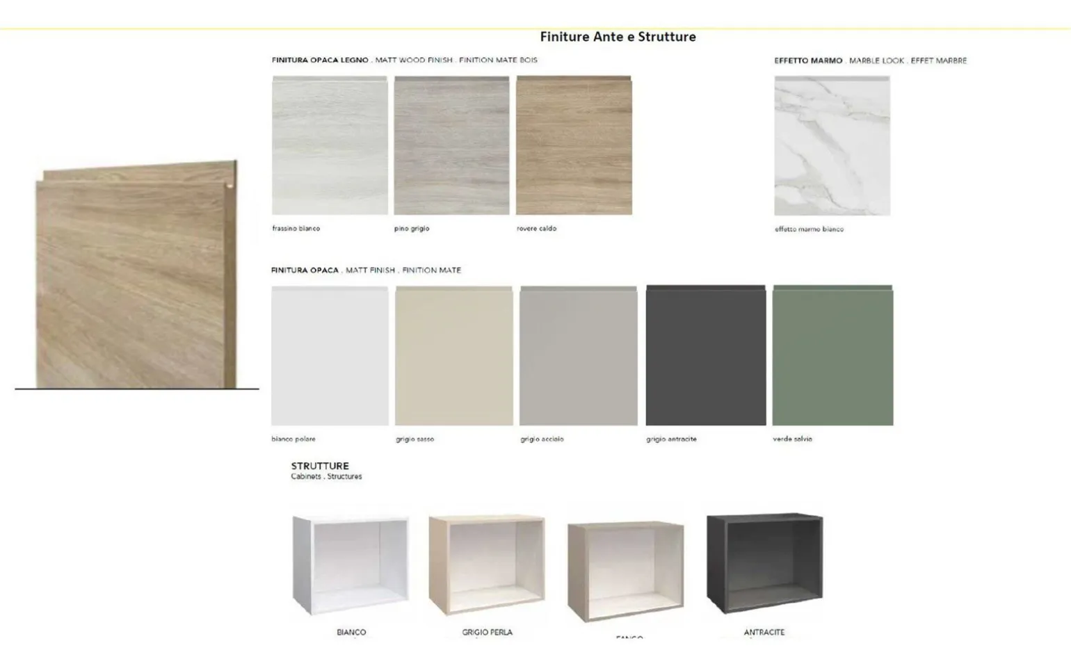 Clea cucina 360 cm colore grigio sasso e verde salvia