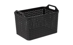 Contenitore con coperchio in tessuto nero 24 litri