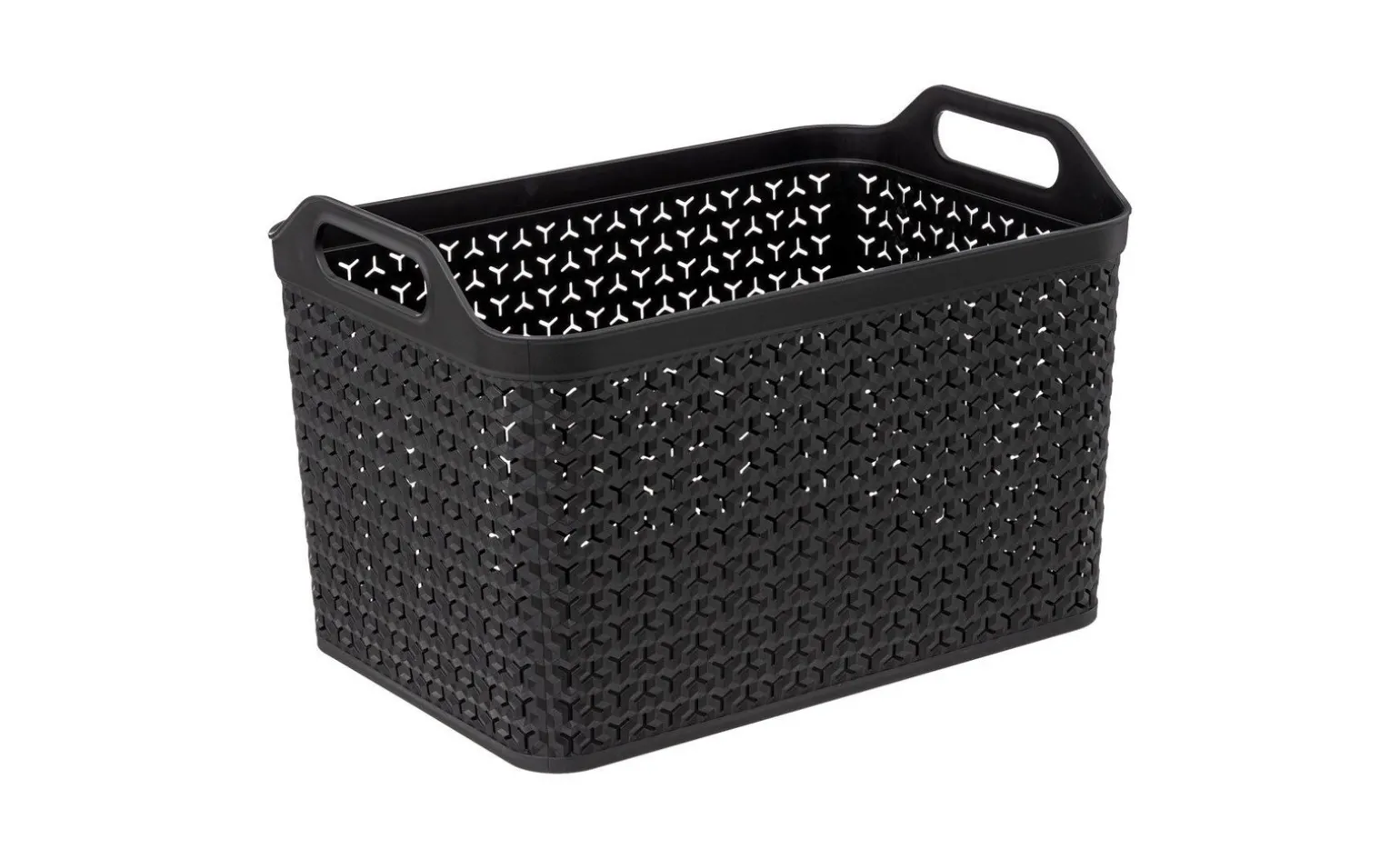 Contenitore con coperchio in tessuto nero 24 litri