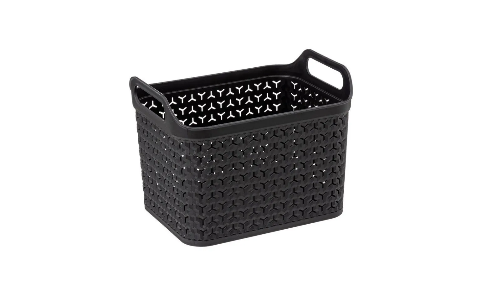 Contenitore con coperchio in tessuto nero 12 litri