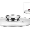 Coperchio in vetro con pomolo inox Ø16 cm