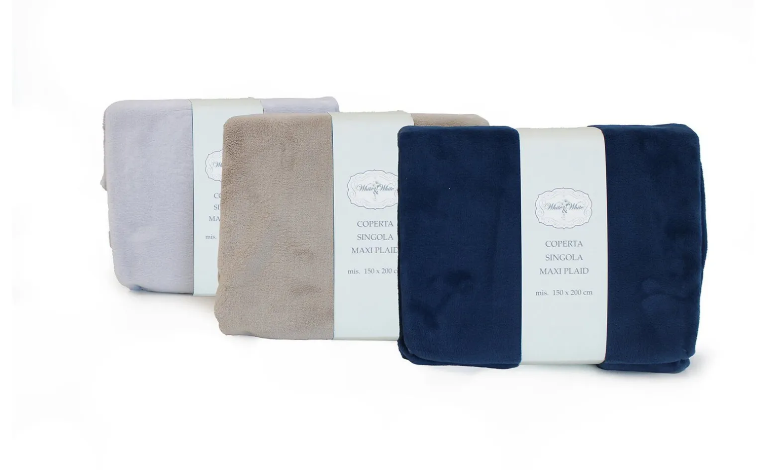 Coperta in flannel tinta unita 150x200 cm assortita