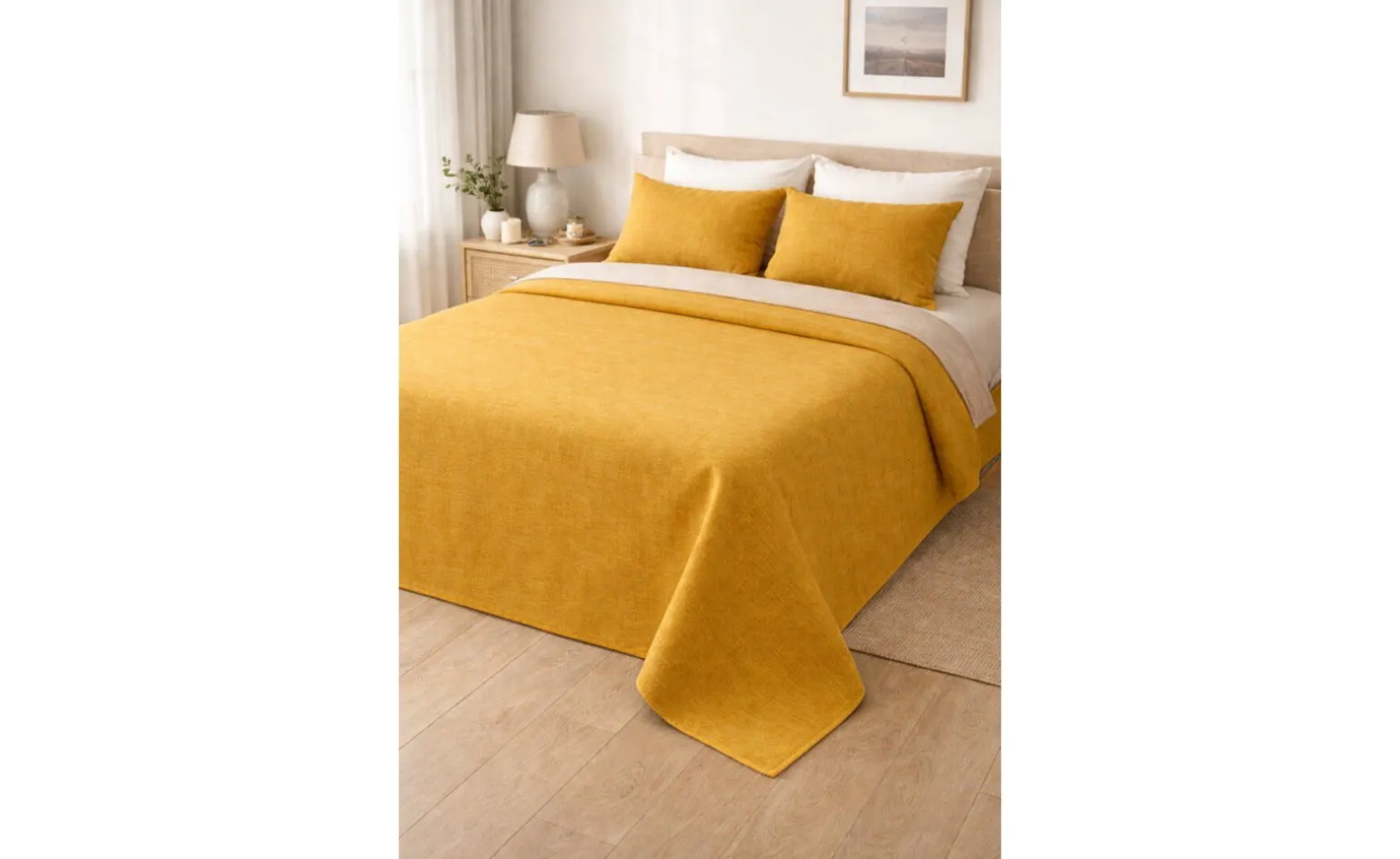 Coprietto trapuntato bicolore 250x250 cm
