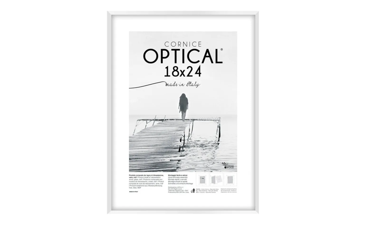 Cornice optical 18x24 cm bianca