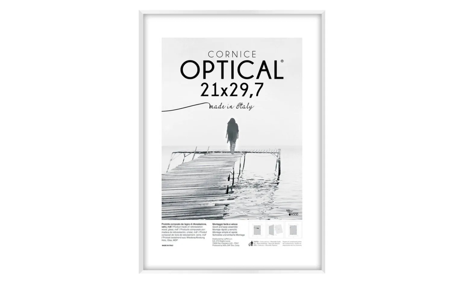 Cornice optical 21x29,7 cm bianco