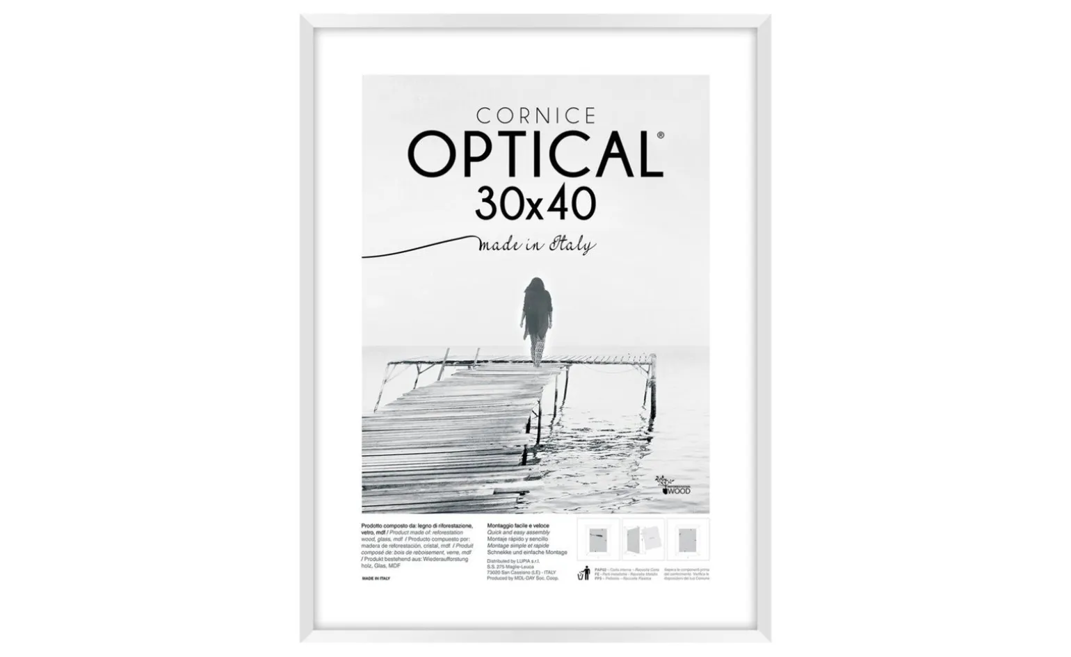 Cornice optical 30x40 cm bianco