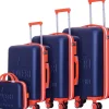 Coveri set 3 trolley + beauty case color blu