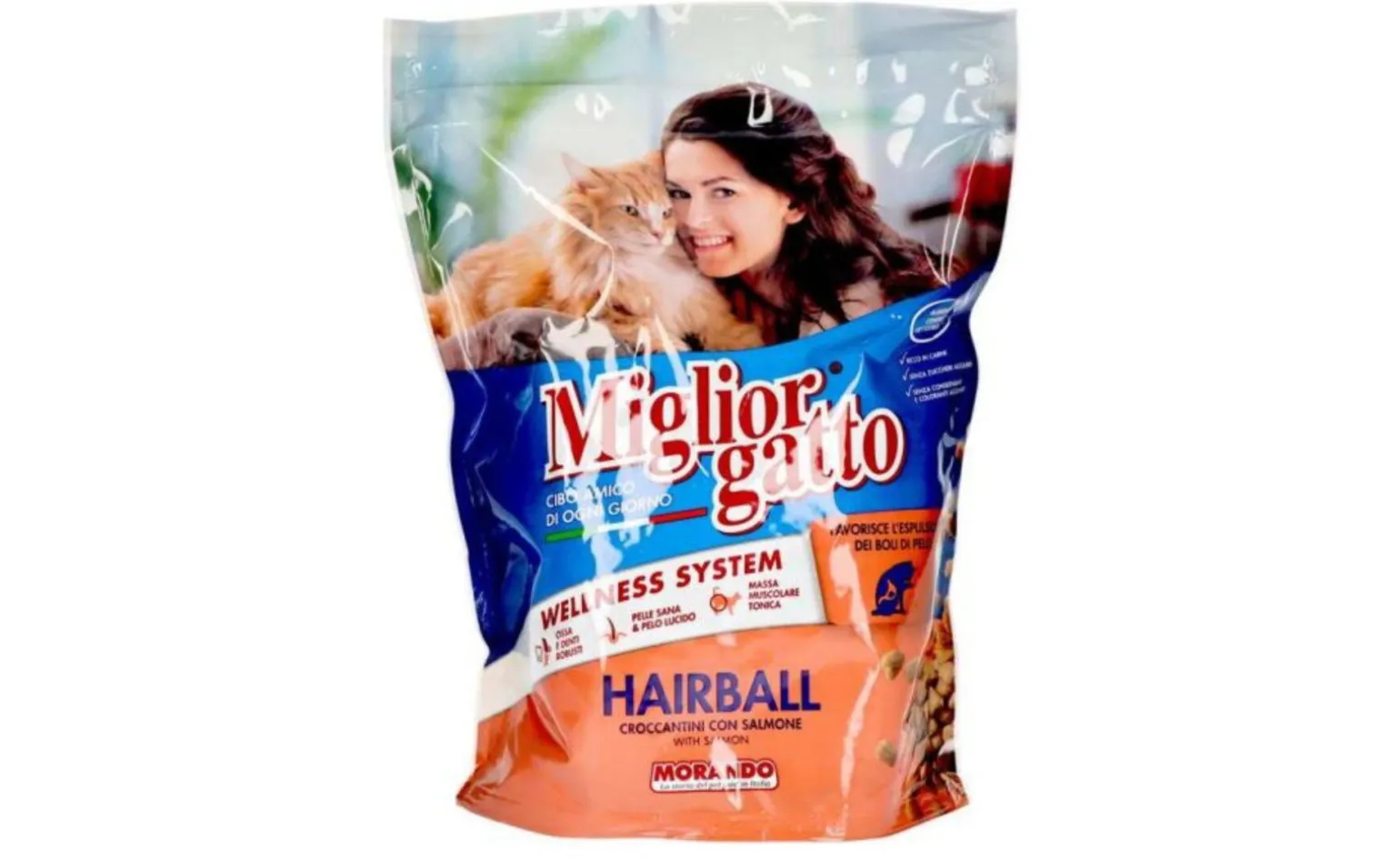 Croccantini Miglior gatto HairBall, Salmone 800gr