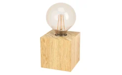 Cube lampada da tavolo in legno naturale h9,5 cm