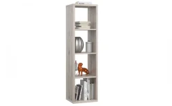 Cube libreria legno chiaro 4 vani verticale