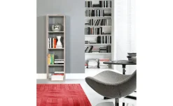 Cube libreria legno chiaro 4 vani verticale
