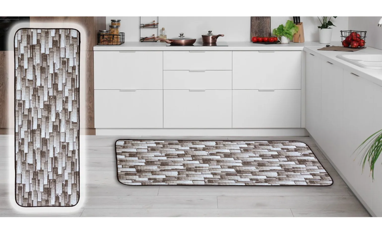Daily tappeto marrone 50x150 cm