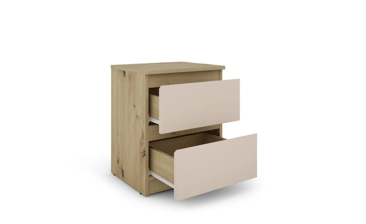 Delia comodino 2 cassetti rovere artisan/cachemire