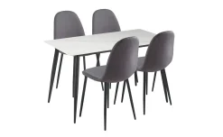Detroit set tavolo effetto marmo con 4 sedie