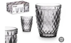 Diamante bicchiere in vetro grigio 250 ml