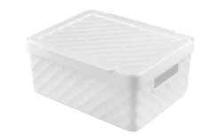 Diamond Contenitore Portaoggetti con Coperchio 36x27x14 cm