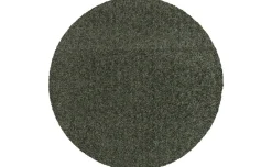 Dolce tappeto verde tinta unita Ø120 cm
