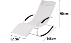 Dondolo Sole – cuscino in spugna, movimento dondolante – bianco